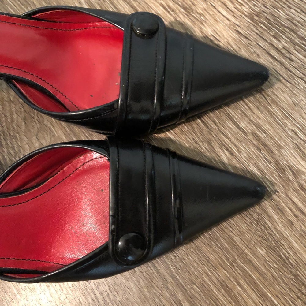 Vintage Coach closed toed black heels size 7 - Picture 4 of 5